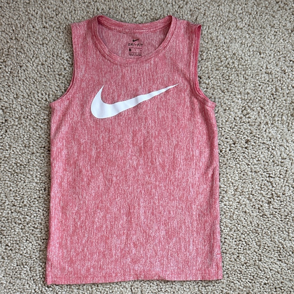 Nike Kids Heathered red Tank Top